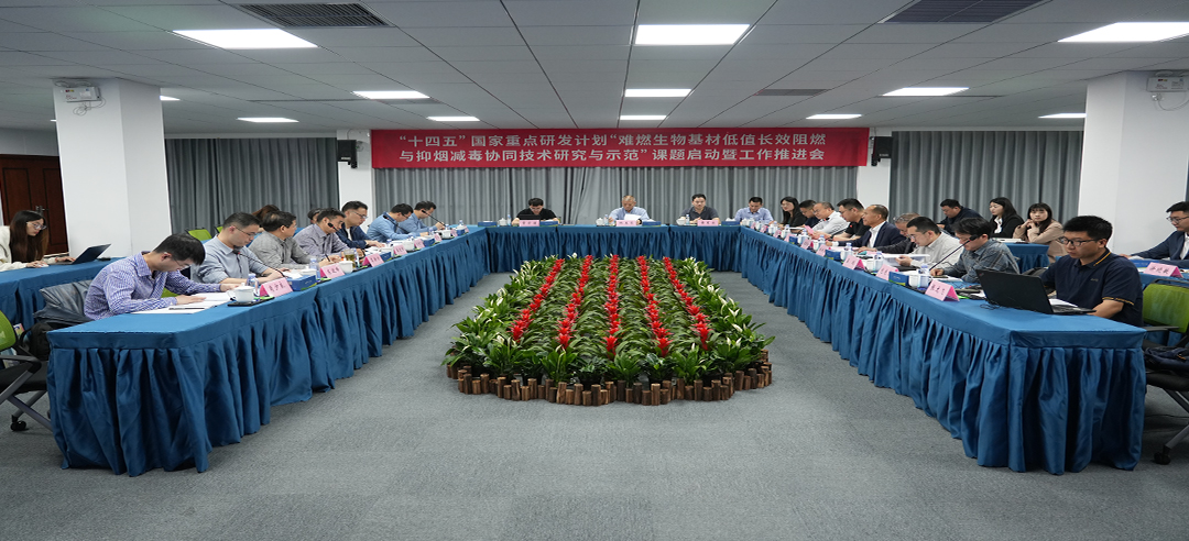 “十四五”國(guó)家重點(diǎn)研發(fā)計(jì)劃 “難燃生物基材低值長(zhǎng)效阻燃與抑煙減毒協(xié)同技術(shù)研究與示范” 課題啟動(dòng)暨工作推進(jìn)會(huì)順利召開